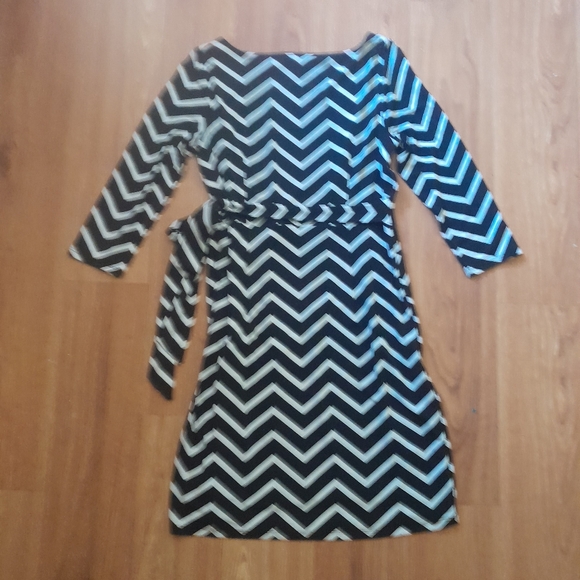 NWOT ANN TAYLOR Black & White Dress Small Petite - Picture 5 of 5